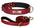 Personalized Dog ID Padded Collar Leash Set-red