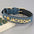 Personalized PU Leather Rhinestone Dog Name Collars blue