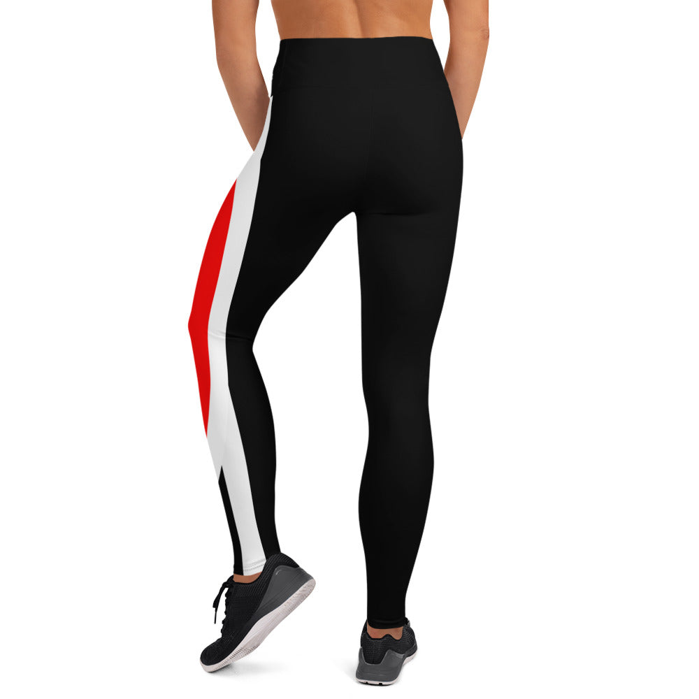 RCC Leggings UPF 50+ Red White and Black