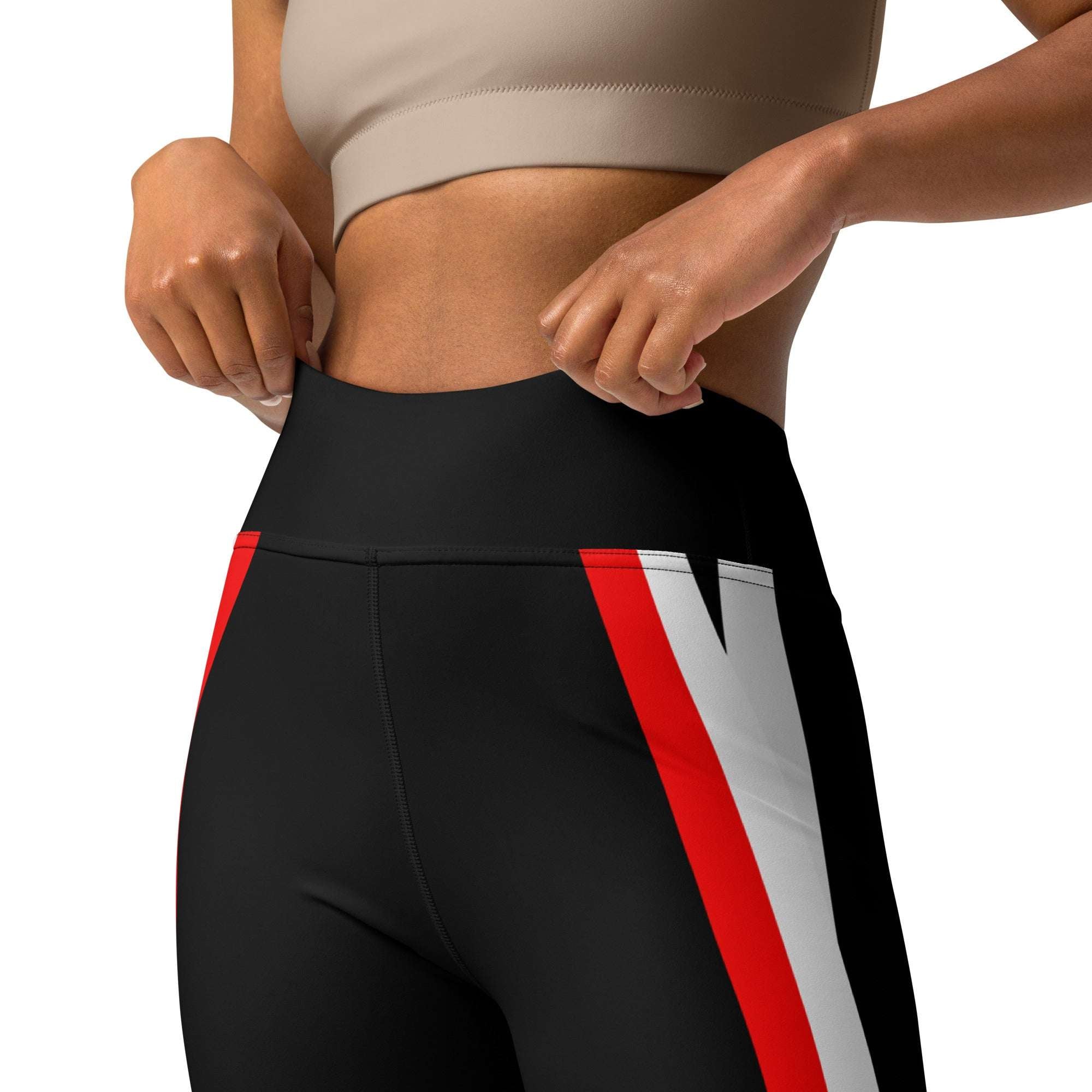 RCC Leggings UPF 50+ Red White and Black